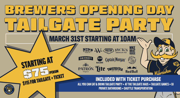 Brewers opening day 2025 tailgate party at american family field