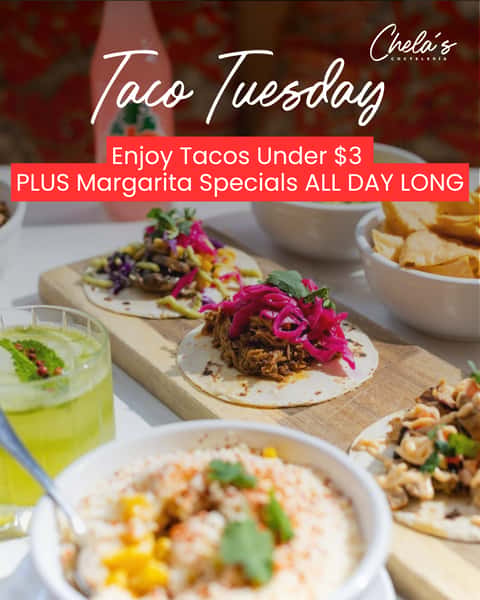 taco tuesday with tacos starting under $3