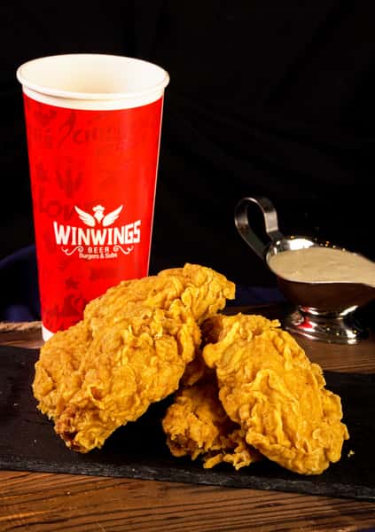 Crumbed chicken wings