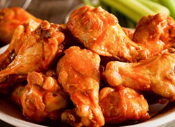 Close up sticky chicken wings