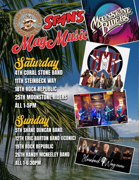 May Entertainment Schedule Stan's Idle Hour Seafood Restaurant