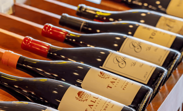 wine bottles from the Central Coast