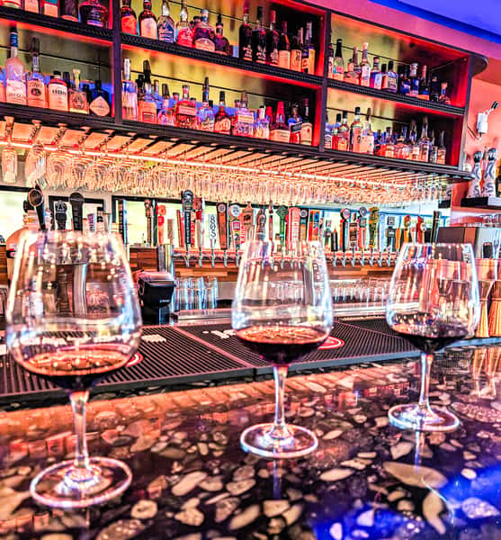 Wine At The Hapy Bistro Bar For Hapy Hour