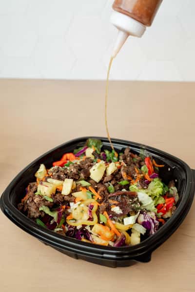 Island Salad with Carne Asada and Sesame Dressing