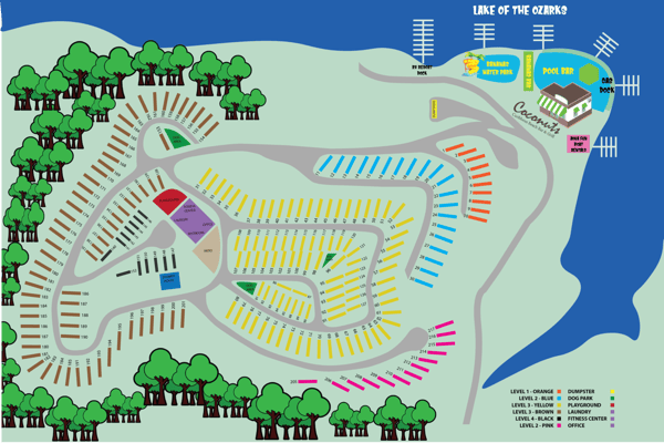 Coconuts RV Resort Park Map