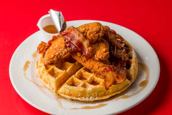 Chicken & Waffle with Bacon