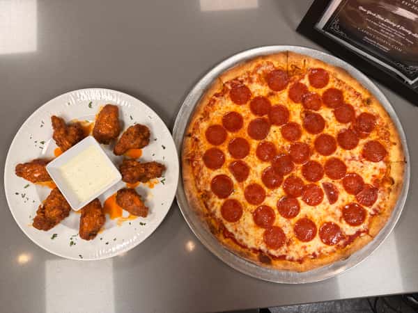 Thursday Special: Large 1 Topping & 10 Wings