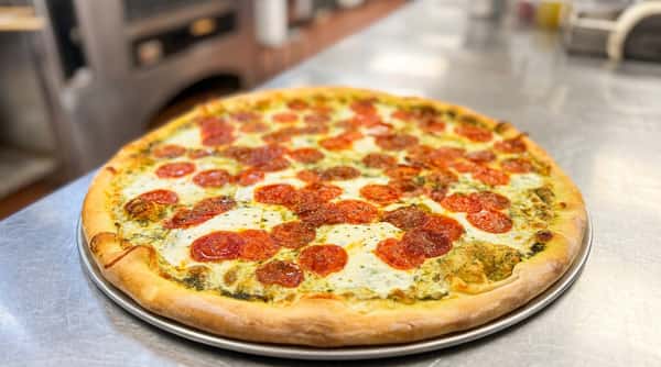 Pepperoni Pesto Pizza