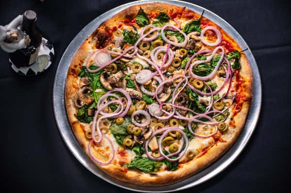 Large Capricciosa Pizza.
