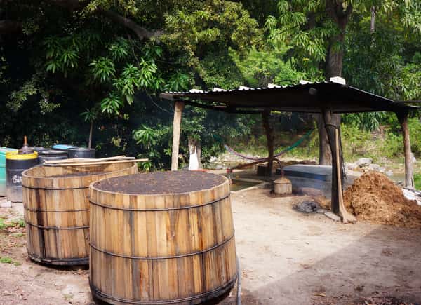 Mezcal palenque in the mountains of Oaxaca, MX.