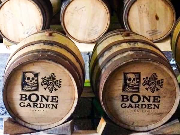 Our custom barrel-aged tequila at the Partida distillery.