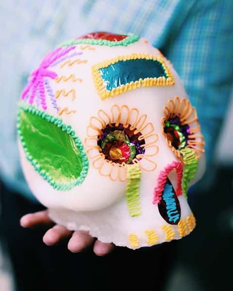 Giant sugar skull gift on a trip to Mexico.