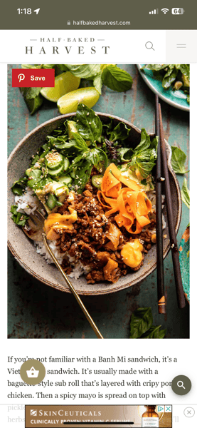 Pork Bahn Mi Rice Bowl