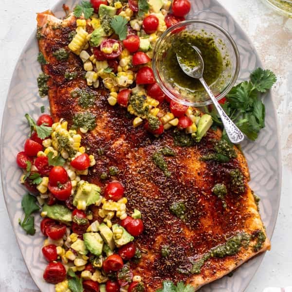 Grilled Fall Salmon with Chimichurri 