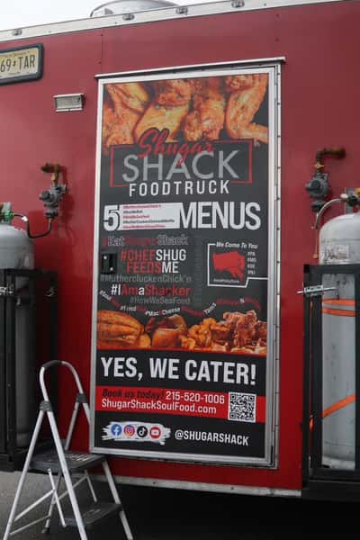 view of food truck menu