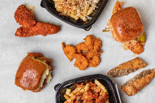 overview shot of food items