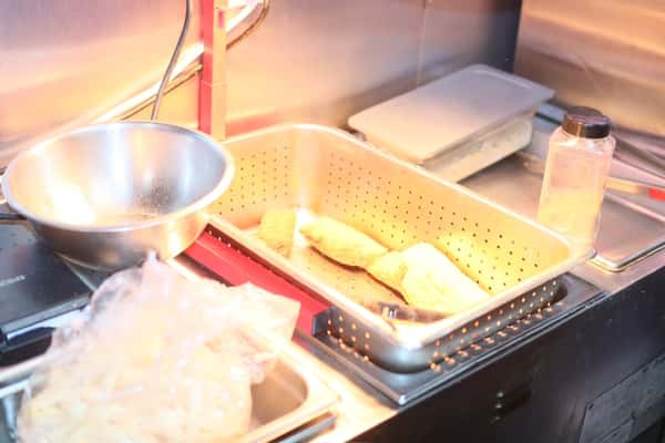 cooking inside food truck