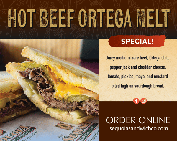 Hot Beef Ortega Melt