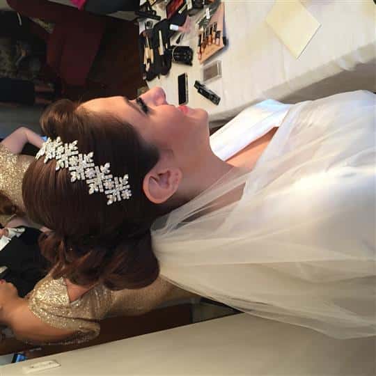 Girl getting ready