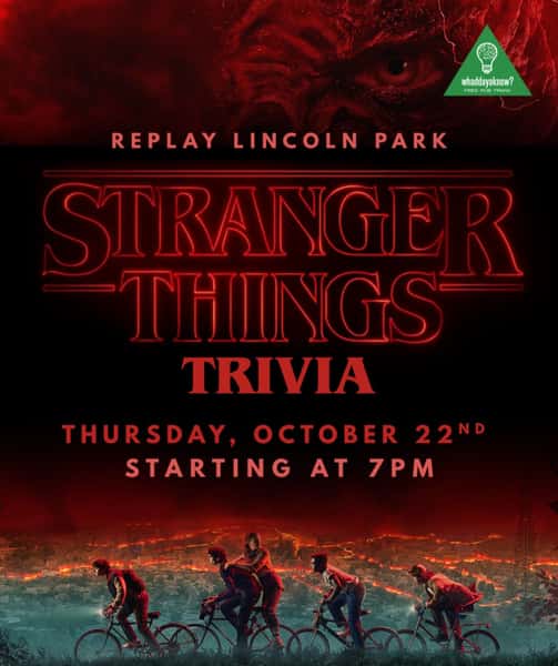 The Upside Down is calling šā”
Stranger Things Trivia takes over Replay tomorrow at 7PM, so grab your crew and get ready to test everything you know about Hawkins, Eleven, Vecna, Demogorgons, Scoops Ahoy, and all the chaos in between š§š²š¦
Think your team can survive the Upside Down and come out on top?
Join us tomorrow at 7PM at Replay Lincoln Park, free to play, 21+ and no cover
#replaylincolnpark #trivia #strangerthings #poup #halloween