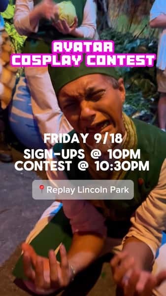 TOMORROW! 🌊🔥 After our live performance of The Boy in the Iceberg, keep the night going with our Avatar-themed cosplay contest! 😎✨

Come dressed in your BEST 4 Nations fit and show us what you’ve got. Who will take the crown? 👀🏆

Sign-ups at 10PM, contest begins at 10:30PM! 

#replaylincolnpark #avatarthelastairbender #avatarcosplay #chicago #chicagoweekend