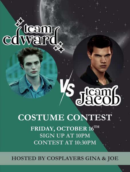 Tonight, itās time to pick a side šš
Team Edward vs Team Jacob takes over Replay with a costume contest hosted by cosplayers Gina & Joe
Come dressed as your favorite character, bring your best Forks-inspired look, and show us which team really deserves the win š§šŗ
Sign-up starts at 10PM and the contest begins at 10:30PM
Tonight at Replay Lincoln Park, 21+ and no cover
#replaylincolnpark #cosplay #twilight #teamedward #teamjacob