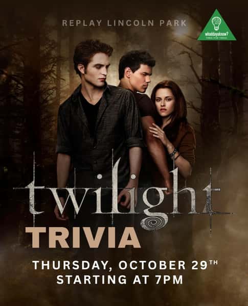 How well do you really know Forks? š²š©ø
Twilight Trivia is this Thursday, October 29 at 7PM at Replay. Grab your team, test your knowledge, and explore the Twilight pop-up while youāre here š
Free to play, 21+ and no cover. Walk-ins welcome or grab free reservations at the link in our bio!
#replaylincolnpark #popup #trivia #twilight #Halloween