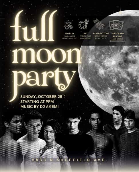 Forks after dark hits different under a full moon šš©ø
Join us Sunday, October 25 starting at 9PM for a Full Moon Party inside Replayās Twilight pop-up, with music by DJ Akemi and a night of art, flash tattoos, jewelry, tarot, and late-night energy
Shop @fang_and_fae, check out art by @rackle.art, get flash tattoos from @_nat_tatts, and stop by for tarot card readings with @janelanecobain š®
Come spend the night in Forks and explore the Twilight pop-up while youāre here š²āØ
Sunday, October 25 starting at 9PM at Replay Lincoln Park, 21+ and no cover
#twilight #fullmoon #popup #halloween #chicago