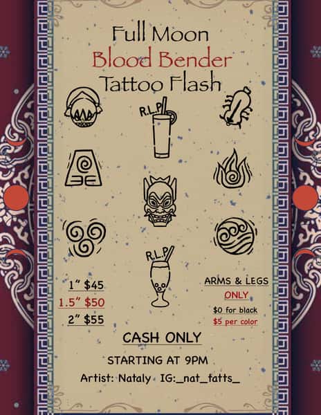 Donāt miss your chance to grab these Avatar-inspired flash tatts from the talented @_natt_tatts_ tonight at our Full Moon Blood Bender party! šš©øāļø
Plus shop jewelry, art, grab a tarot card reading, & dance the night away with all your fellow blood benders starting at 9PM. šāØ 21+, NO COVER, letās get witchy!
#replaylincolnpark #fullmoon #fullmoonparty #chicago #avatarthelastairbender