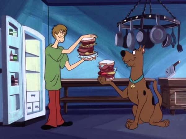 Shaggy and Scooby in malt shop