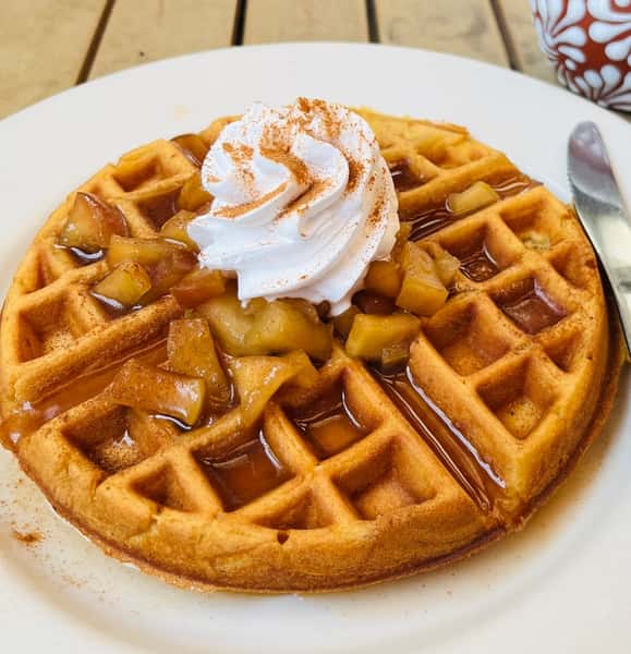 Vegan Apple Cinnamon Waffle