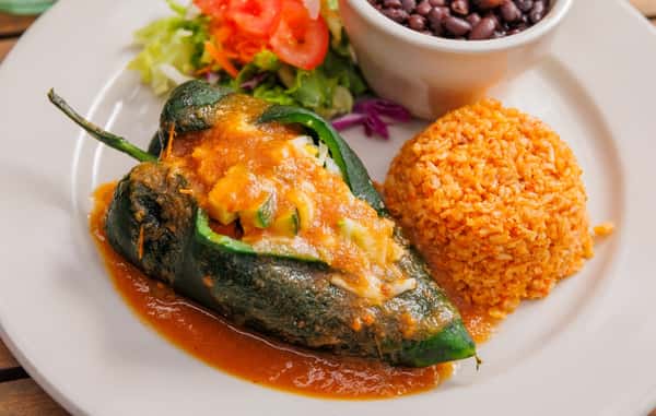 Veggie Relleno Plate. Vegan
