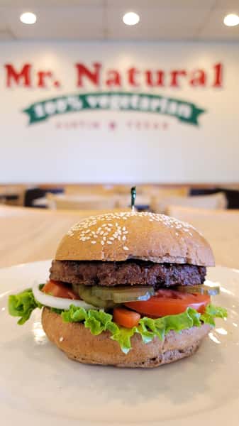 Mr Natural Burger. Vegan