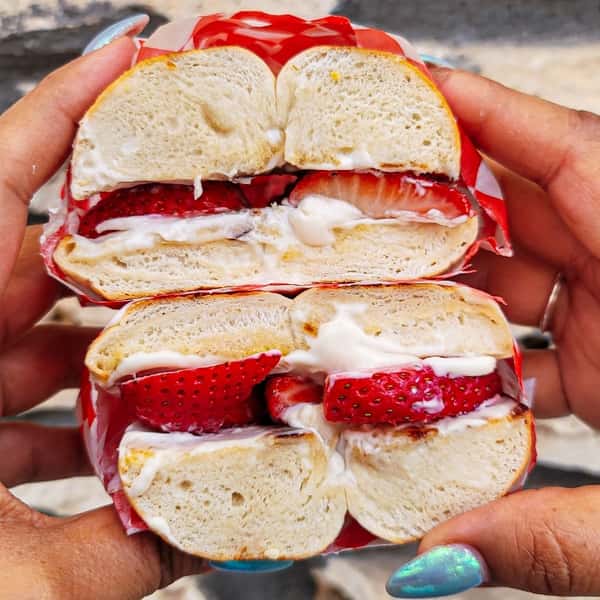 Strawberries & Cream Bagel