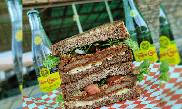 Steak Sandwich. Vegan