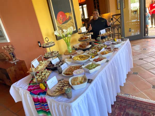 catering table set up