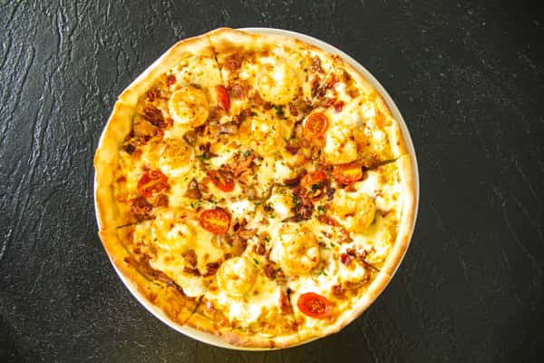 shrimp scampi pizza