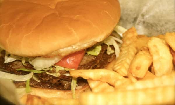 Burger and fries