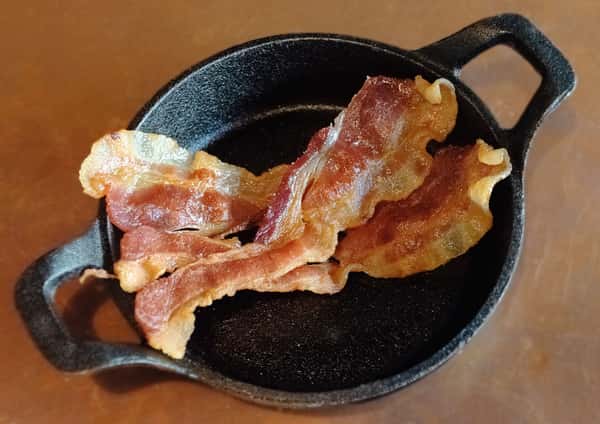 Crispy bacon strips.