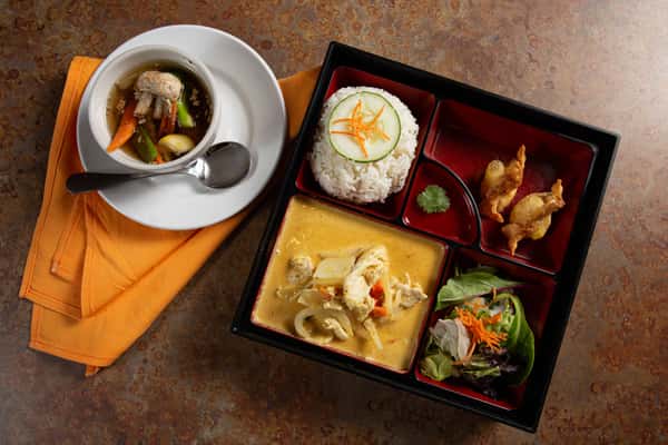 yellow curry bento box