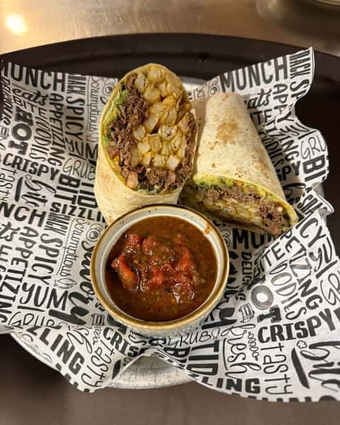 California Burrito is what happens when shaved steak, avocado, cheese, tomatoes, and french fries decide to overachieve 🌯 Finished with chimichurri and garlic aioli, it's boldly stacked, gloriously messy, and absolutely worth every napkin. 😎 #CaliforniaBurrito #ColoradoGrille #BurritoCravings #FoodieFinds