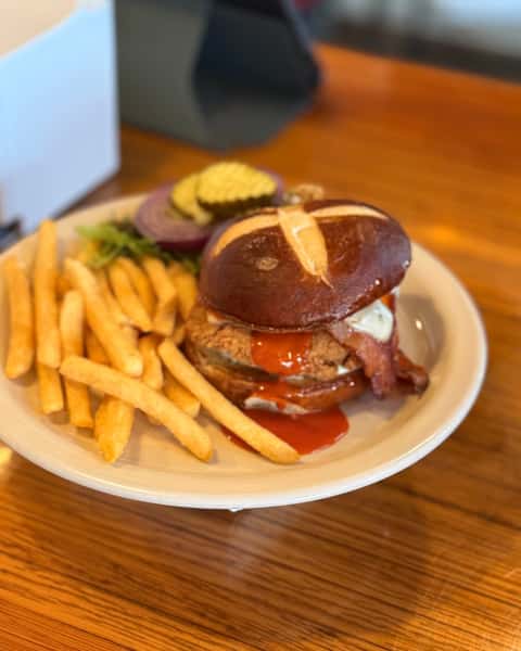 A great review for Buffalo Chicken Sandwich? That's the kind of news we love to sink our teeth into. 🔥🍔 Check out what guests are saying, then make your next visit a Buffalo Chicken Sandwich kind of moment. #ColoradoGrille #BuffaloChickenSandwich #GuestLove
Here's what it said:
"It was very tasty and a great price. We were visiting for an American Legion Auxiliary Convention and it was so good, I came back and ordered the same meal for pick up. I wish you lived closer to Aurora."