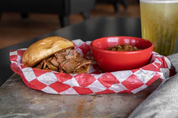 Brisket Sandwich Baked Beans