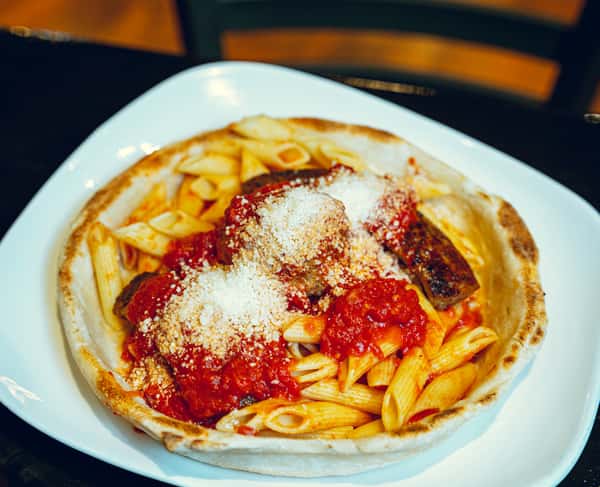 Meatball And Sweet Italian Sausage Parmigiana Bowl