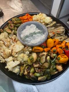 Roasted Vegetable Platter with Dip