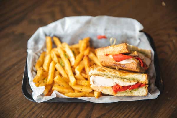 Grilled chicken panini
