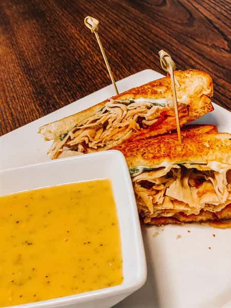 sandwich with a side of soup