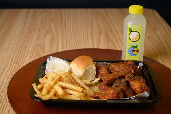 6 Piece Wings & Fries