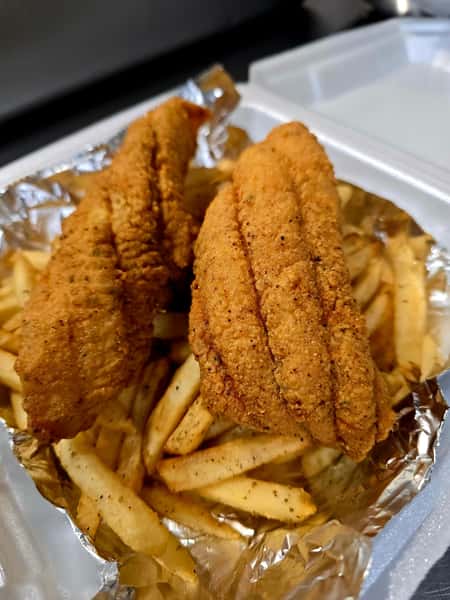 2pc Catfish Filet & Fries