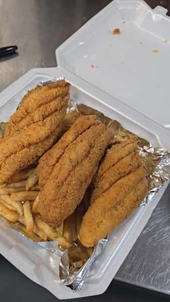 4pc Catfish Filet & Fries